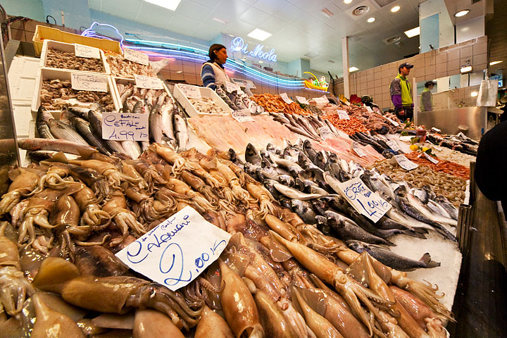 mercato porta palazzo market balon corso regina pesce fish calamari