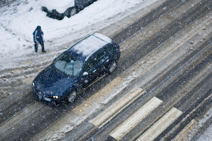 neve nevicata torino turin snow via cibrario auto macchina car alfa romeo
