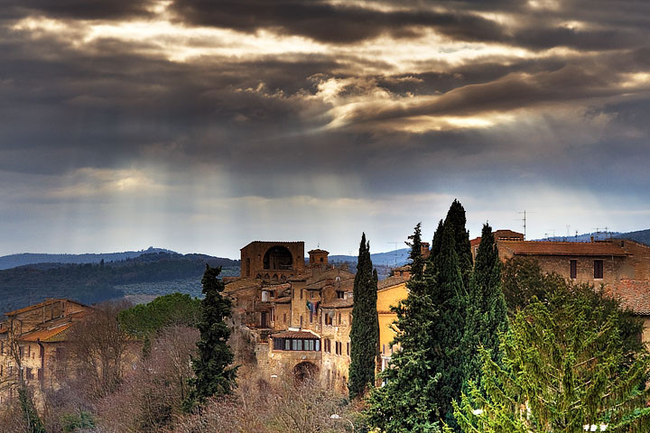 tuscany center toscana centrale san gimignano hdr panorama