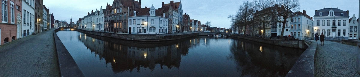 panorama iphone 4s spinolarei canale canals luci lights notte night bruges brugge belgio belgium Canon 50mm f/1.8 5d ff