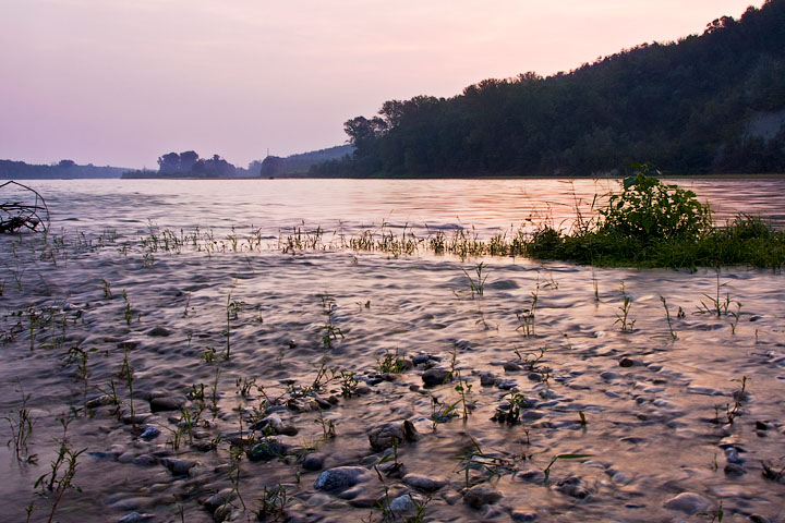 fiume po alba palazzolo vercellese tramonto