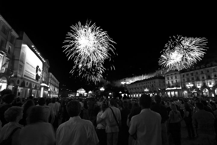 fuochi artificiali san giovanni 2009 piazza vittorio torino fireworks 24 giugno