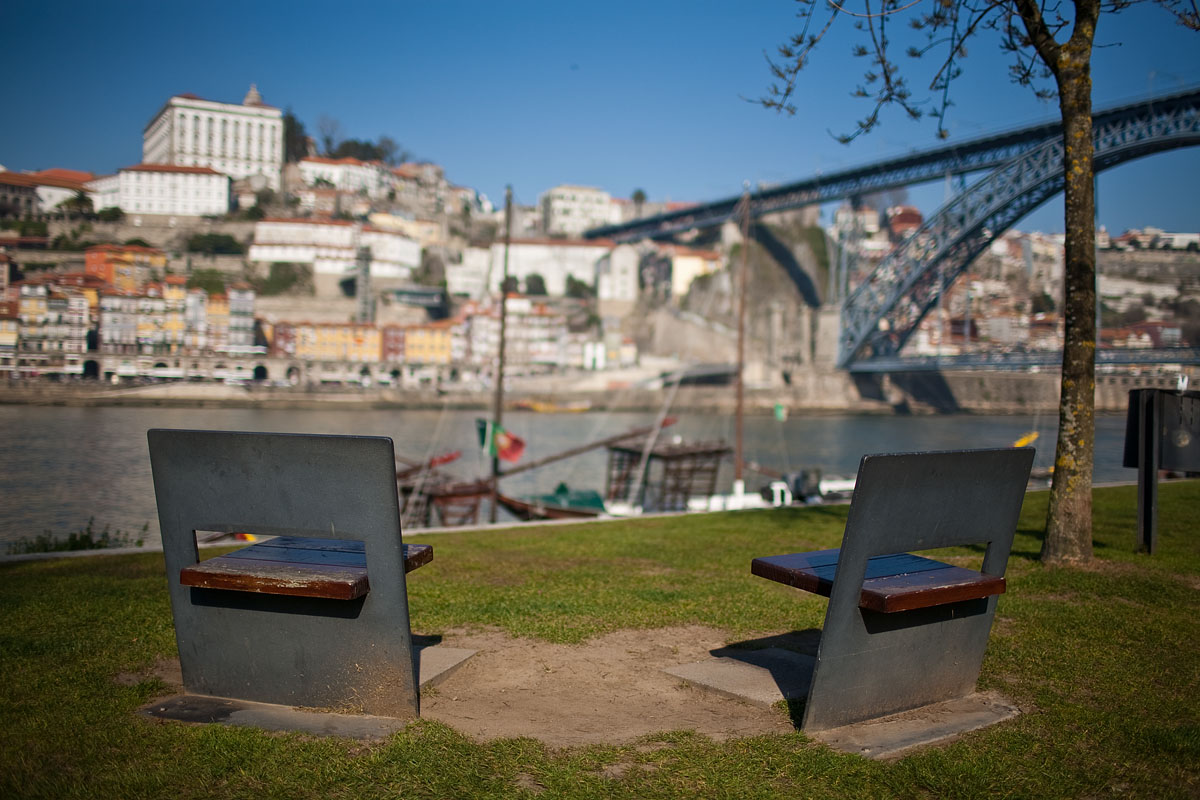 panchine sul douro dueo fiume poltrone oporto porto portogallo Canon 35mm f/1.4 5d ff